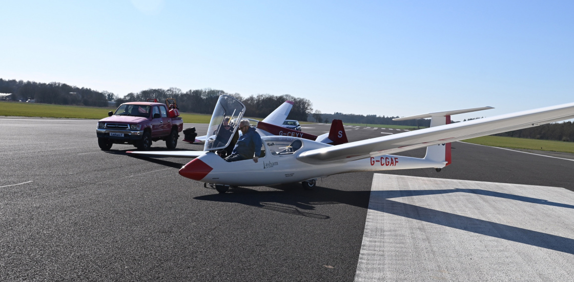 Getting into the K21 at Lasham